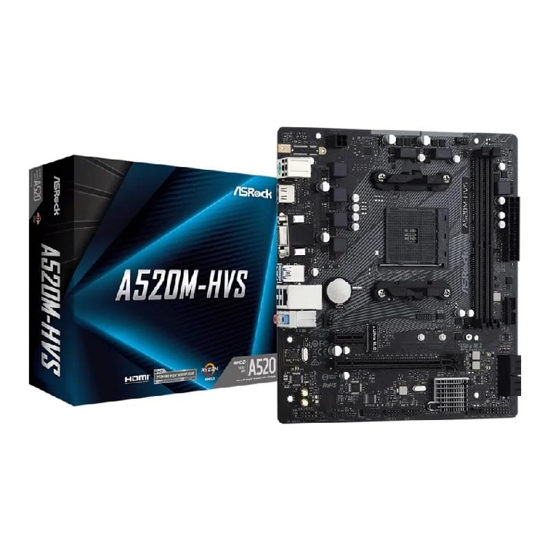 Ryzen 5 3400G+A520M-HVS(+オプションSSD 250GB) ASRock A520M-HVS - Motherboard - micro ATX - Socket AM4 | TNS Gaming